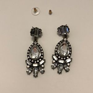 BaubleBar crystals vintage looking drop earrings